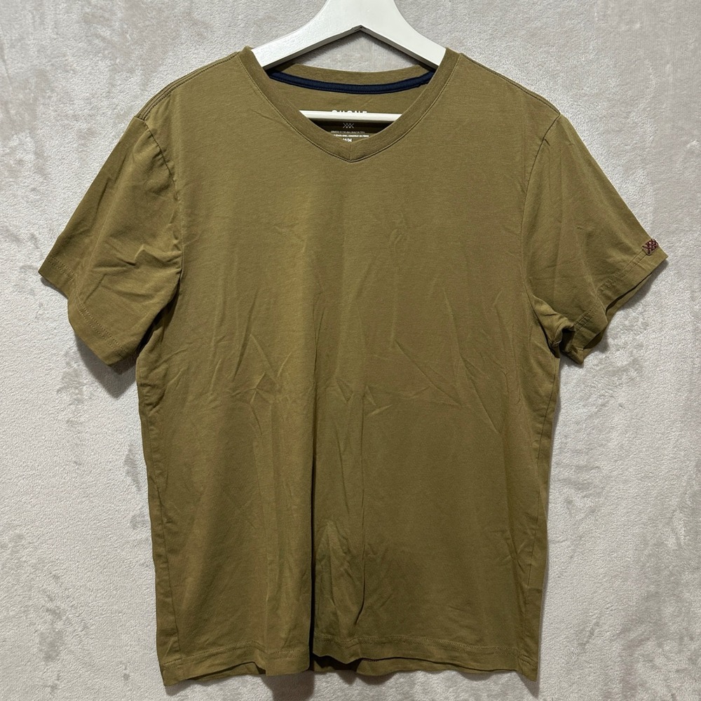 Rhone Mens Element V-Neck T-Shirt Olive Green Short Sleeve Size Medium RN141364